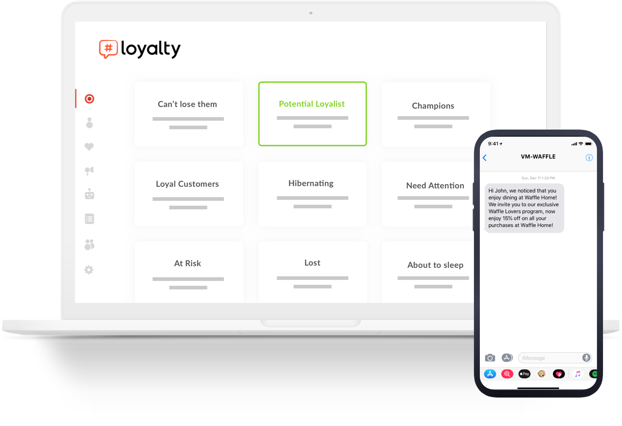 Automated, targeted and personalized communication Illustration for customer engagement via automated, targeted and personalized communication